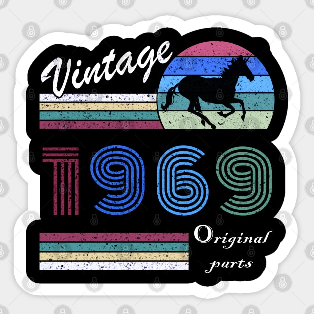 51 Years Old - Made in 1969 - 51th Birthday Men Women Sticker by Nicolas5red1